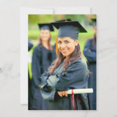 Einladung des Black and Gold Classic Foto Abschlus (Rückseite)