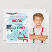 Einladung des blauen Fotos (Vorderseite)