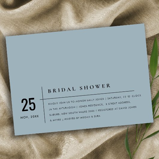 EINLADUNG DES BLAUEN-GRAUEN-BRAUTPARTY