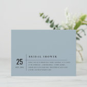 EINLADUNG DES BLAUEN-GRAUEN-BRAUTPARTY (Stehend Vorderseite)