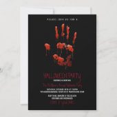 Einladung des Bloody-Handprint-Halloween-Party (Vorderseite)