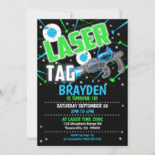 Einladung des Blue Laser Tag Party (Vorderseite)