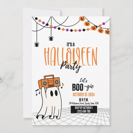 Einladung des Boo-gie-Halloween-Party von lass (Vorderseite)
