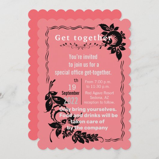 Einladung des Büros (Vorne/Hinten)