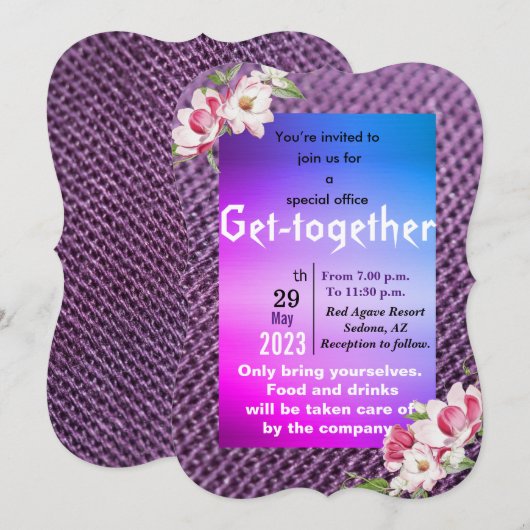 Einladung des Büros (Vorne/Hinten)