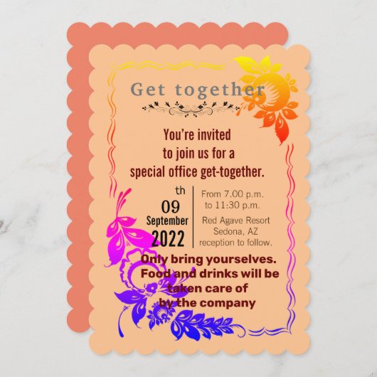 Einladung des Büros (Vorne/Hinten)