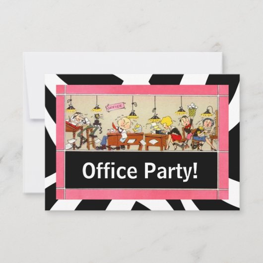 Einladung des Business Office-Party zu harten Arbe (Vorderseite)
