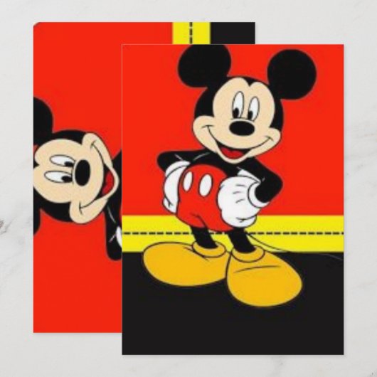 Einladung des Cartoon (Vorne/Hinten)