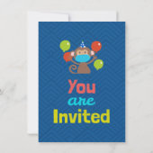 Einladung des Cartoon für die Maske von Kleinkinde (Rückseite)