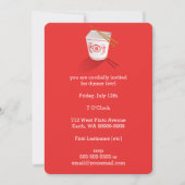 Einladung des chinesischen Restaurants (Vorderseite)