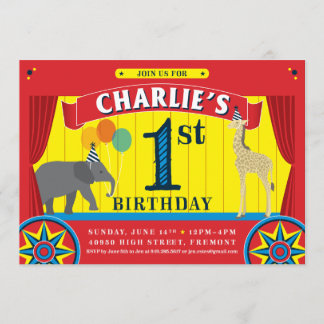 Einladung des Circus Animal zum Geburtstag