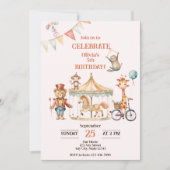 Einladung des Circus Animal zum Geburtstag (Vorderseite)