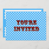 Einladung des Circus Tickets (Vorne/Hinten)