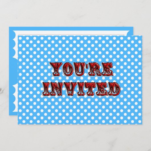 Einladung des Circus Tickets (Vorne/Hinten)