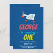 Einladung des Custom Child Goose Bird Cartoon (Vorne/Hinten)