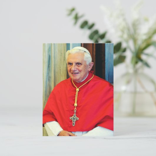 Einladung des deutschen Papstes Benedikt Postkarte (Stehend Vorderseite)