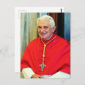 Einladung des deutschen Papstes Benedikt Postkarte (Vorne/Hinten)