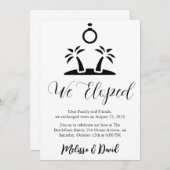 Einladung des Empfangs in Schwarzweiß (Vorne/Hinten)