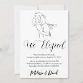 Einladung des Empfangs in Schwarzweiß (Vorderseite)