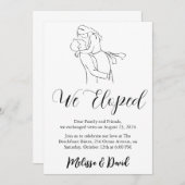 Einladung des Empfangs in Schwarzweiß (Vorne/Hinten)