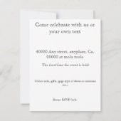 Einladung des erwachsenen Kindes (Rückseite)