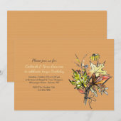 Einladung des Fall-Blumenstrauß-zwei (Vorne/Hinten)