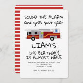 Einladung des Feuerwehrfahrzeugs "Red Stripe" (Vorne/Hinten)