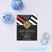 Einladung des Feuerwehrführers Abschluss Red Line Flyer (Einzeln)