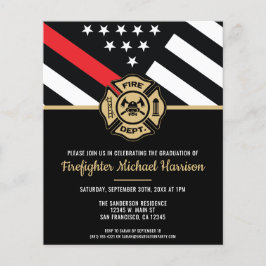 Einladung des Feuerwehrführers Abschluss Red Line Flyer