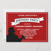 Einladung des Feuerwehrführers zur Geburtstagspart (Vorderseite)