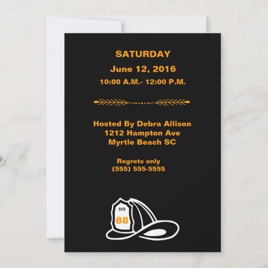 Einladung des Feuerwehrmanns/Feuerwehrführers (Rückseite)