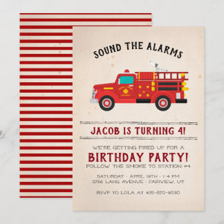 Einladung des Feuerwehrmanns Kindergeburtstag