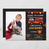 Einladung des Feuerwehrmanns zum Geburtstag (Vorne/Hinten)