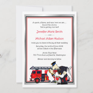 Einladung des Feuerwehrmanns zur Hochzeit