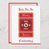 Einladung des Feuerwehrmanns zur Rettungsaktion (Vorne/Hinten)