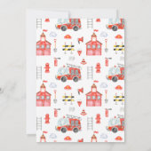 Einladung des Feuerwehrspielers Boy Baby Shower (Rückseite)