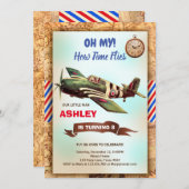 Einladung des Flugzeugs zum Geburtstag (Vorne/Hinten)