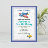 Einladung des Flugzeugs zum Geburtstag (Stehend Vorderseite)
