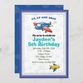 Einladung des Flugzeugs zum Geburtstag (Vorne/Hinten)