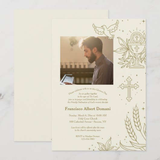 Einladung des Fotos (Vorne/Hinten)