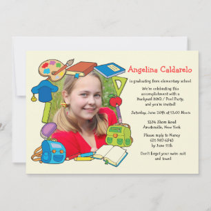 Einladung des Fotos für Abschluss der Grade School