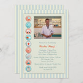 Einladung des Fotos für den Abschluss (Vorne/Hinten)