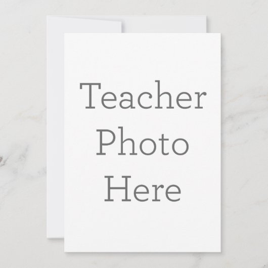 Einladung des Fotos für personalisierte Lehrer (Vorderseite)
