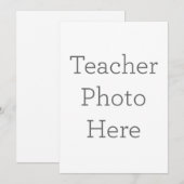 Einladung des Fotos für personalisierte Lehrer (Vorne/Hinten)