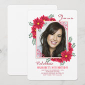 Einladung des Fotos "Rote Blume" (Vorne/Hinten)