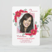 Einladung des Fotos "Rote Blume" (Stehend Vorderseite)