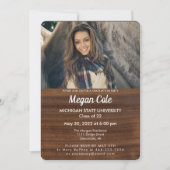 Einladung des Fotos von Holzkörnern (Vorderseite)