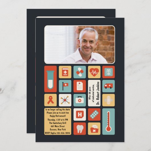 Einladung des Fotos zur Versorgung des medizinisch (Vorne/Hinten)