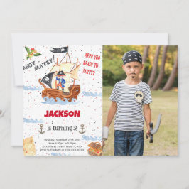 Einladung des Fotos zur Wasserfarbenpiraterie