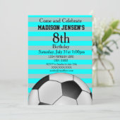 Einladung des Fußballfans zum Geburtstag (Stehend Vorderseite)